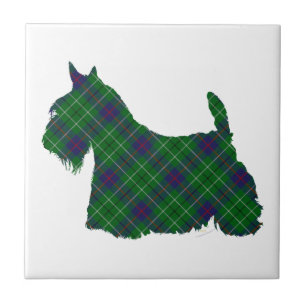 Schottischer Terrier Duncan Tartan Fliese