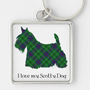 Schottischer Terrier Duncan Tartan Schlüsselanhänger