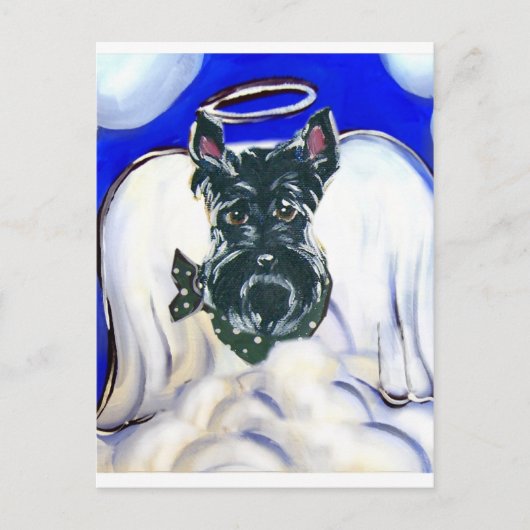 Schottischer Terrier Engel Postkarte (Vorderseite)