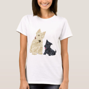 Schottischer Terrier Erwachsener und Welpe T-Shirt