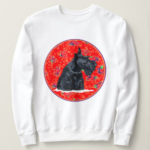 Schottischer Terrier Farbige Feier Sweatshirt