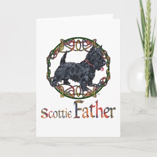 Schottischer Terrier Father's Day Karte (Vorderseite)