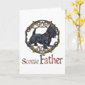 Schottischer Terrier Father's Day Karte (Gelbe Blume)