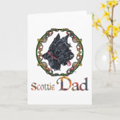 Schottischer Terrier Father's Day Karte (Gelbe Blume)