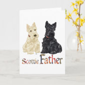 Schottischer Terrier Father's Day Karte (Gelbe Blume)