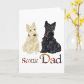 Schottischer Terrier Father's Day Karte (Gelbe Blume)