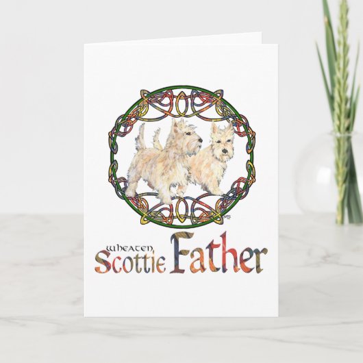 Schottischer Terrier Father's Day Karte (Vorderseite)
