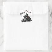 Schottischer Terrier Father's Day Quadratischer Aufkleber (Tasche)