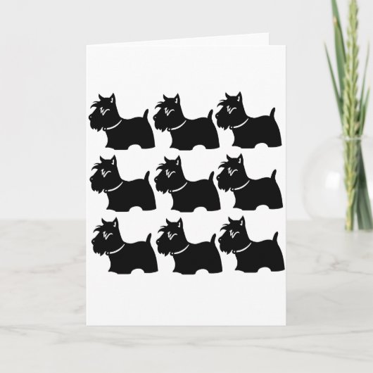 SCHOTTISCHER TERRIER FEIERTAGSKARTE (Vorderseite)