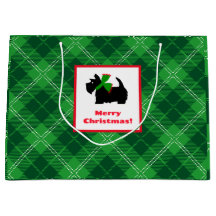 Schottischer Terrier froh Weihnachten kariert