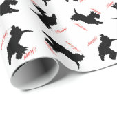Schottischer Terrier Frohe Feiertage Geschenkpapier (Rolleneckpunkt)