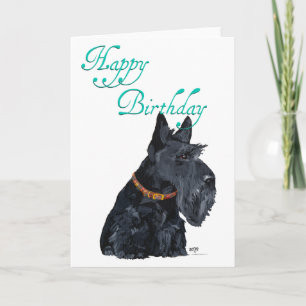 Schottischer Terrier Geburtstagskarte Karte