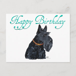 Schottischer Terrier Geburtstagskarte Postkarte
