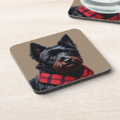 Schottischer Terrier Getränkeuntersetzer (Linke Seite)