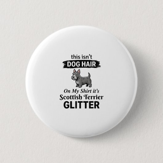 Schottischer Terrier Glitter Lustiges Hunde-Liebha Button (Vorderseite)