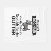 Schottischer Terrier Glitter Lustiges Hundebesitze Fleecedecke (Vorderseite (Horizontal))