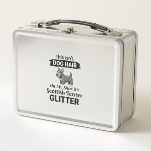 Schottischer Terrier Glitter Lustiges Hundebesitze Metall Brotdose