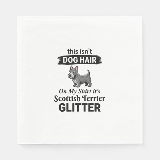 Schottischer Terrier Glitter Lustiges Hundebesitze Serviette (Vorderseite)