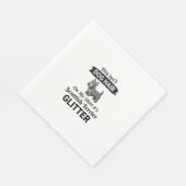 Schottischer Terrier Glitter Lustiges Hundebesitze Serviette (Ecke)