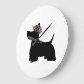 Schottischer Terrier Große Wanduhr (Winkel)