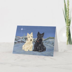 Schottischer Terrier-Grußkarte Feiertagskarte