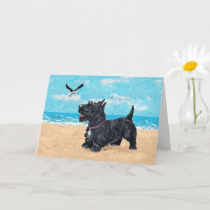 Schottischer Terrier Grußkarte Karte