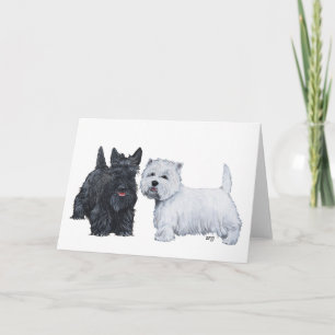 Schottischer Terrier Grußkarte Karte