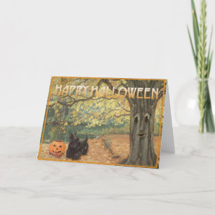 Schottischer Terrier Halloween Karte