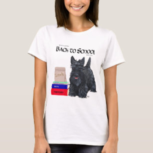 Schottischer Terrier Herbst-Saison-Design T-Shirt