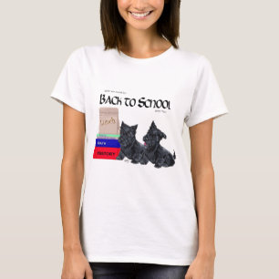 Schottischer Terrier Herbst-Saisonales Design T-Shirt