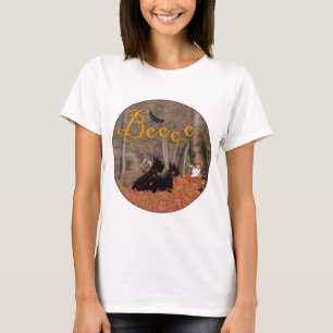 Schottischer Terrier Herbstliche Saisonale Gestalt T-Shirt