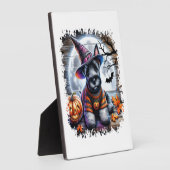 Schottischer Terrier Hund Halloween Fotoplatte (Seite)