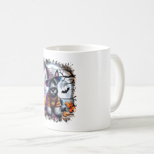 Schottischer Terrier Hund Halloween Kaffeetasse (VorderseiteRechts)