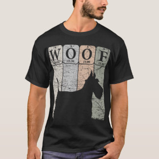 Schottischer Terrier Hund Periodensystems Elemente T-Shirt