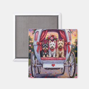 Schottischer Terrier Hund Valentinstag Magnet