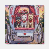 Schottischer Terrier Hund Valentinstag  Magnet (Vorne)