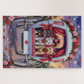 Schottischer Terrier Hund Valentinstag Puzzle (Horizontal)