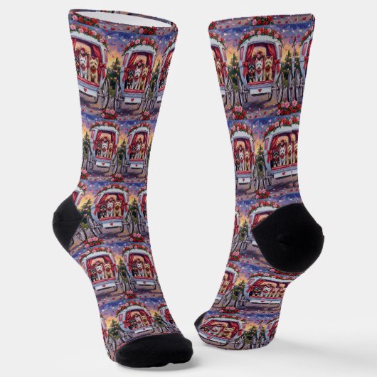 Schottischer Terrier Hund Valentinstag  Socken (Gewinkelt)