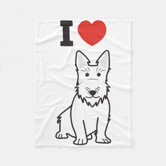 Schottischer Terrier-HundeCartoon Fleecedecke (Vorderseite)