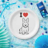Schottischer Terrier-HundeCartoon Pappteller (Party)