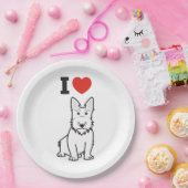 Schottischer Terrier-HundeCartoon Pappteller (Party)