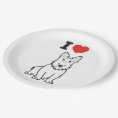 Schottischer Terrier-HundeCartoon Pappteller (Schrägansicht)
