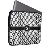 Schottischer Terrier-HundePunkt-mit Monogramm Laptopschutzhülle (Vorne Rechts)