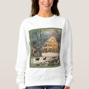 Schottischer Terrier im altmodischen Winter Sweatshirt