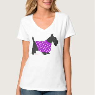 Schottischer Terrier in warmer Strickjacke T-Shirt