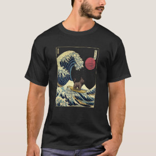 Schottischer Terrier Japanische Kanagawa-Welle Sur T-Shirt