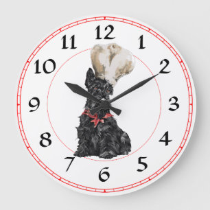 Schottischer Terrier Kochuhr Große Wanduhr