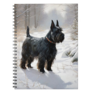 Schottischer Terrier Lass es schneien Weihnachten Notizblock