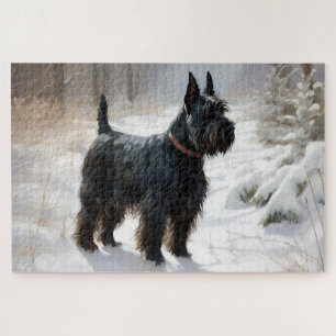 Schottischer Terrier Lass es schneien Weihnachten Puzzle