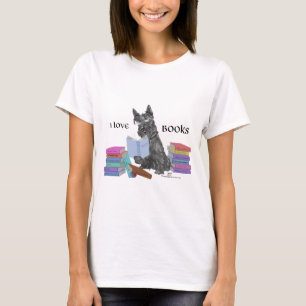 Schottischer Terrier liebt Bücher T-Shirt